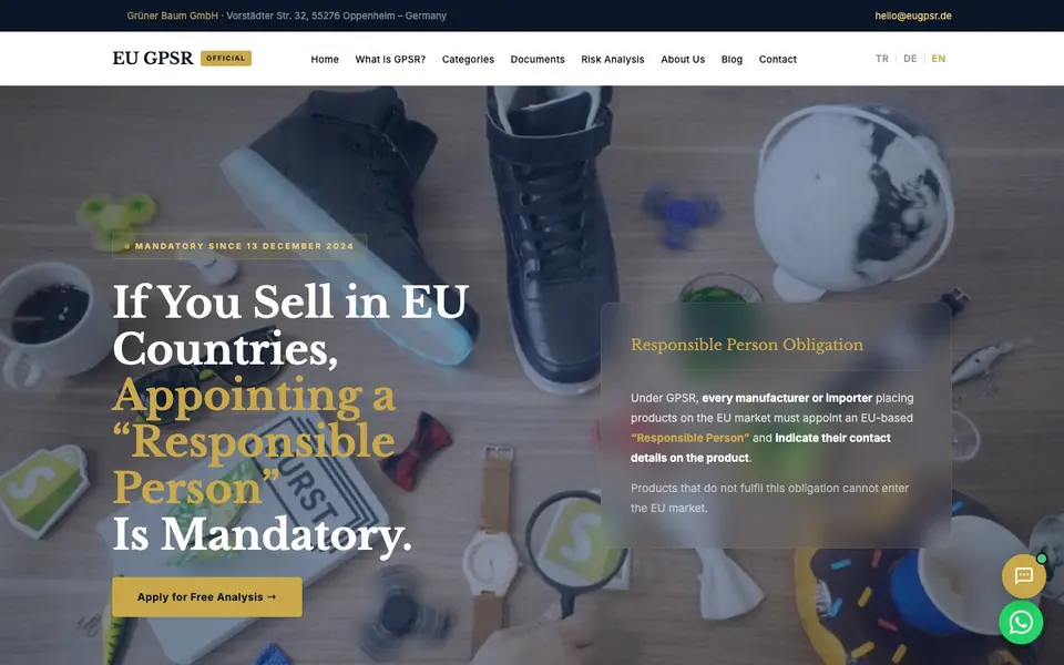 EU GPSR: B2B · Compliance