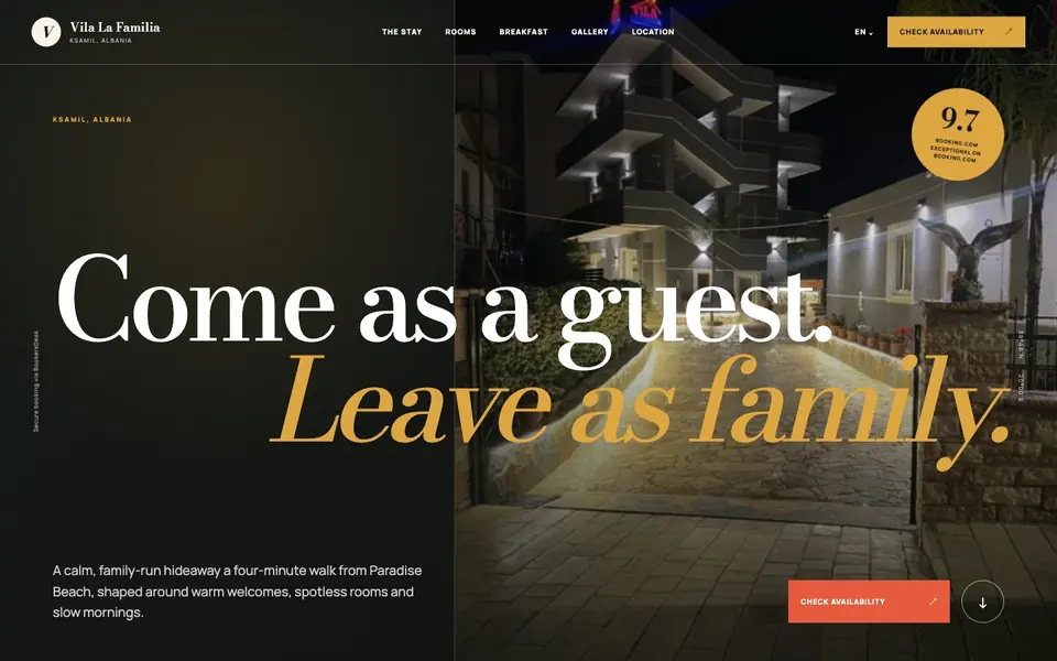 Vila La Familia: Hotellerie · Boutique-Hotel